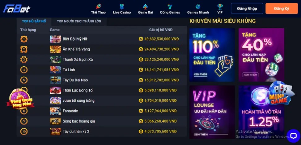 Trò chơi Bắn Cá Rồng Vàng